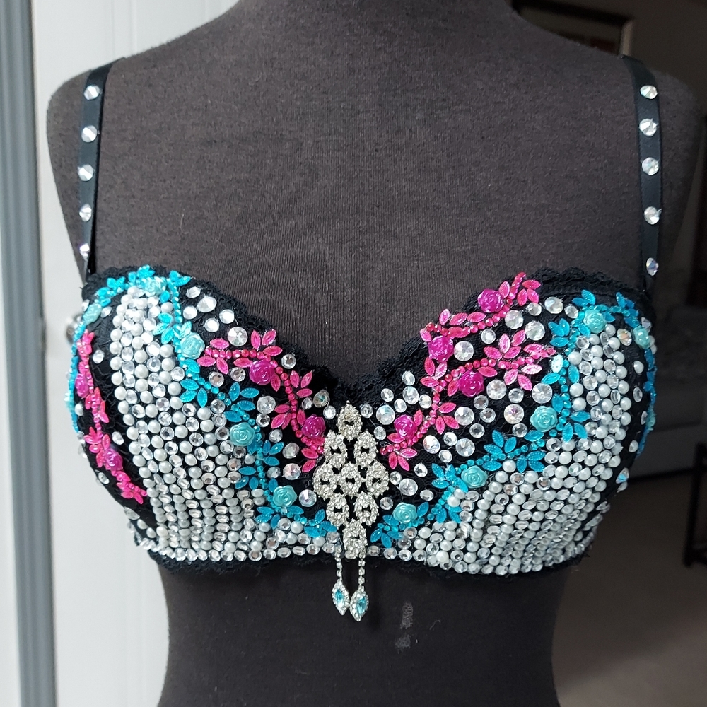Hand-made Diamond Rave Bra
